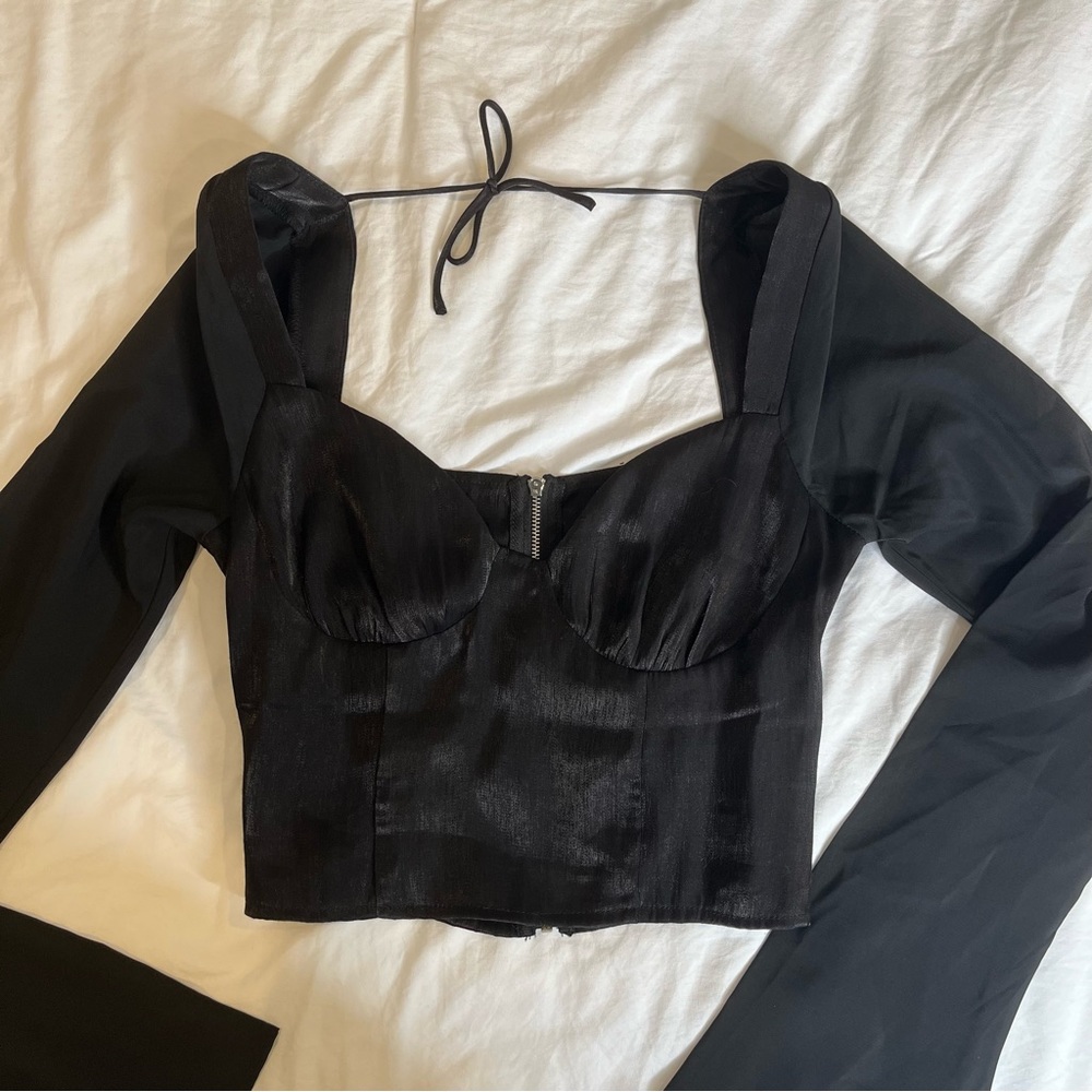 Princess Polly Afflect Satin Long Sleeve